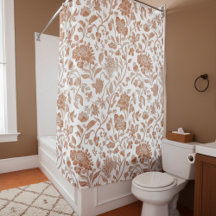 Floral Terracotta Toile Pattern