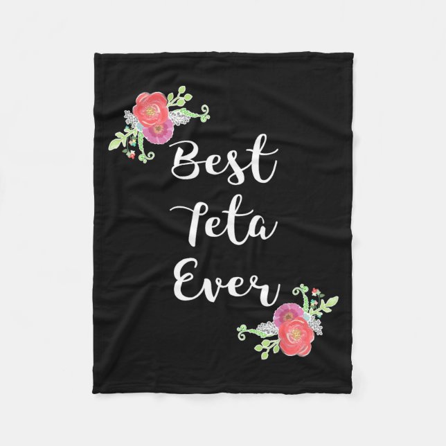 Floral Teta Ever Shirt_ Aunt In Czech Lithuanian - Fleece Blanket (Front)