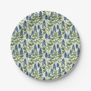Floral Texas Bluebonnet Paper Plates Lupine Party