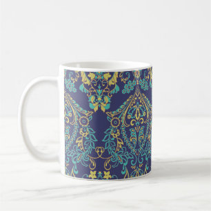 Floral textured. Damask Seamless vintage pattern. Coffee Mug