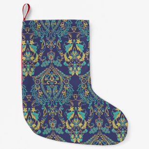 Floral textured. Damask Seamless vintage pattern. Small Christmas Stocking