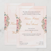 Floral & Textured Islamic Muslim Wedding I