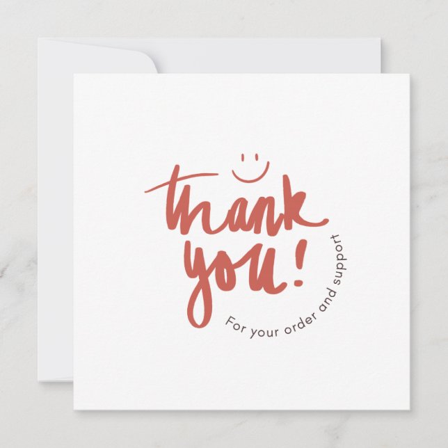 Floral Thank You Business Card – Small Business  (Front)