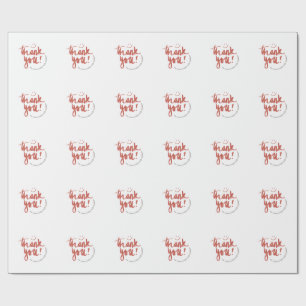 Floral Thank You Business Card – Small Business Wrapping Paper