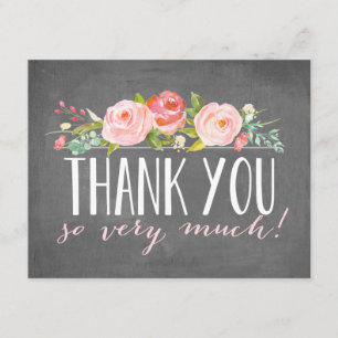 Floral   Thank You Card