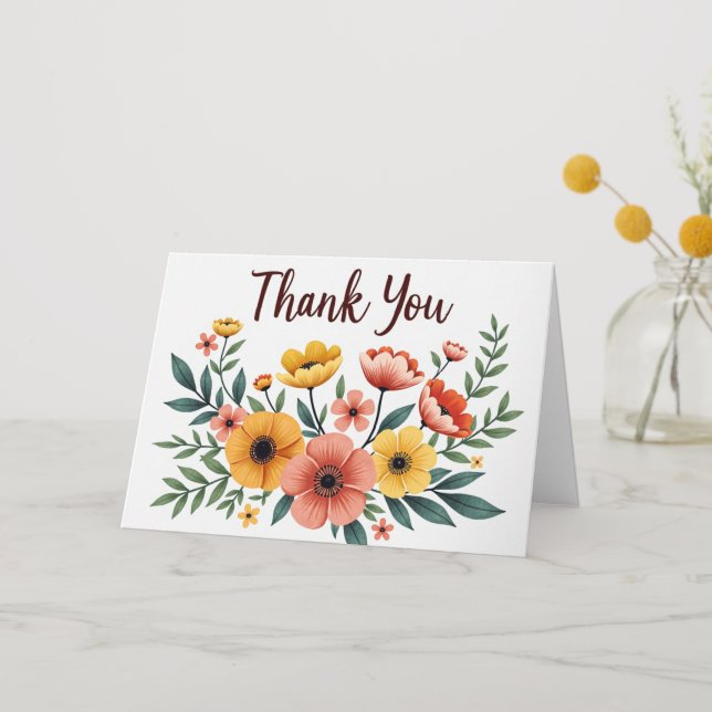 floral thank you card (Front)