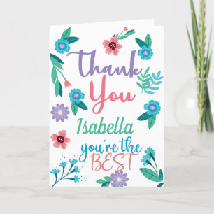 Floral Thank You Card