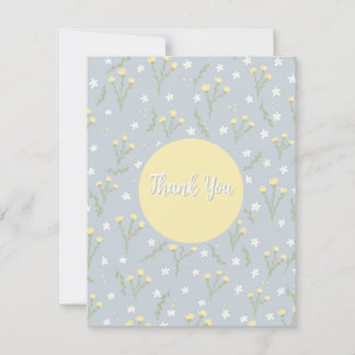 Floral thank you card