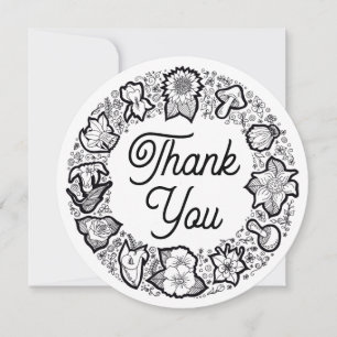 Floral Thank You Card