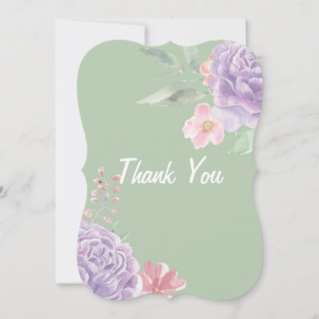 floral thank you card (Front)