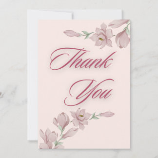 Floral Thank You Card in simple and decent colours
