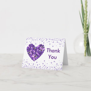 Floral Thank You card with violets