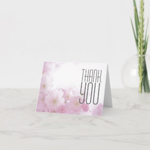Floral Thank You Elegant Modern Plain Modern Card