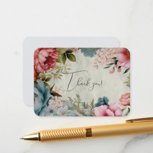 Floral Thank You Enclosure Card
