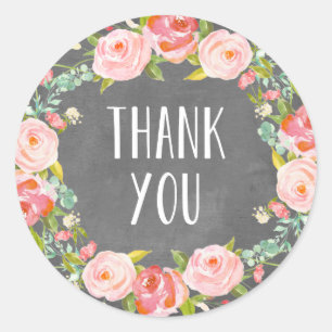 Floral Thank You   Favour Label