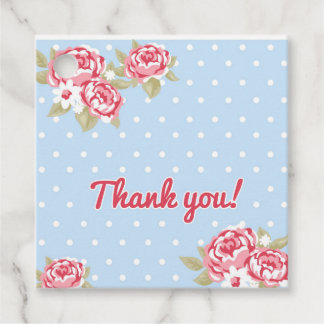 Floral Thank You Favour Tags