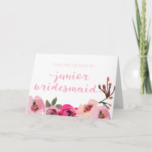 Floral Thank You For Being My Junior Bridesmaid