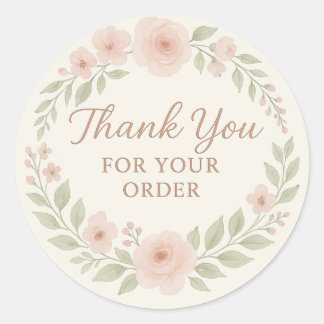 Floral Thank You Label