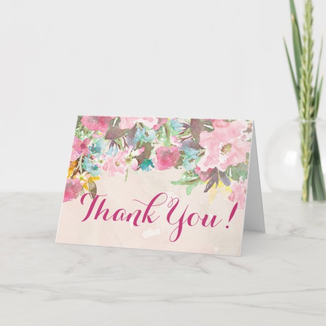 Floral Thank you Note (Front)