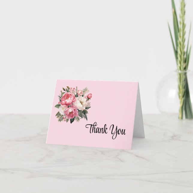 Floral Thank You Note Card (Front)