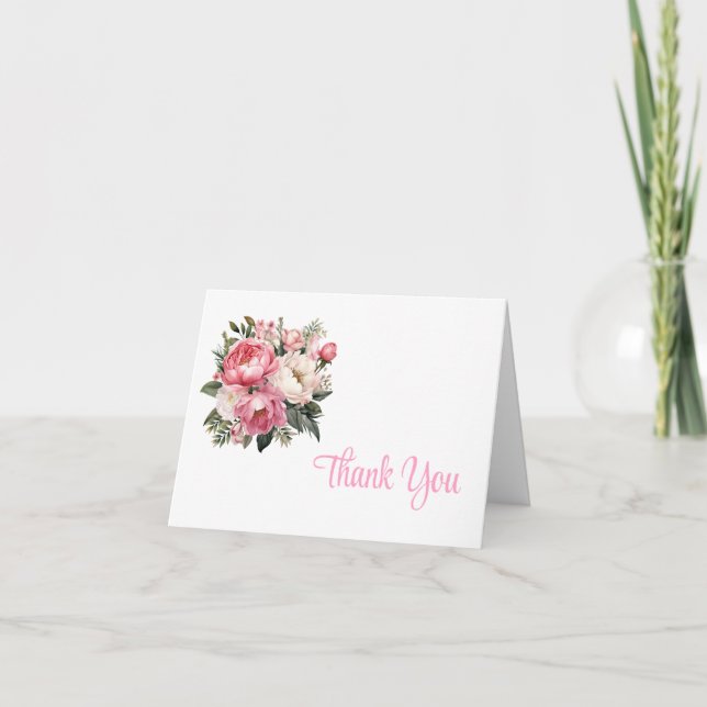 Floral Thank You Note Card (Front)