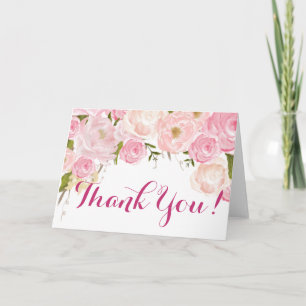 Floral Thank you Note Card