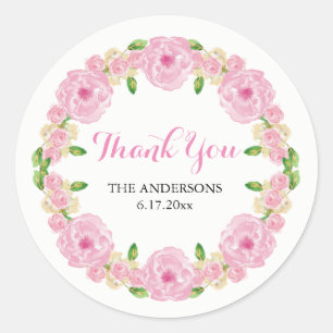 Floral Thank You Stickers
