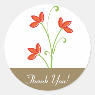 Floral Thank You Stickers