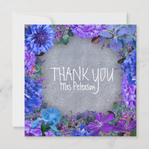 Floral Thank You Teacher Appreciation Card