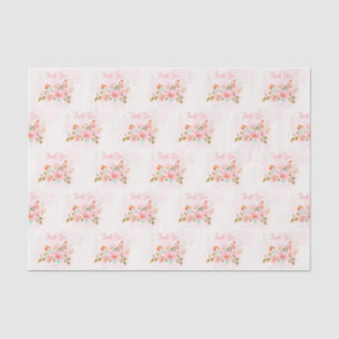 Floral Thank You Tissue Paper Gift Paper