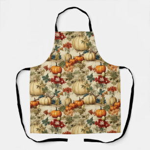 Floral Thanksgiving Vintage Pattern (10) Apron