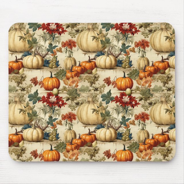 Floral Thanksgiving Vintage Pattern (10) Mouse Mat (Front)