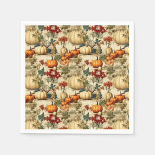 Floral Thanksgiving Vintage Pattern (10) Napkin