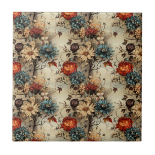 Floral Thanksgiving Vintage Pattern (11) Tile