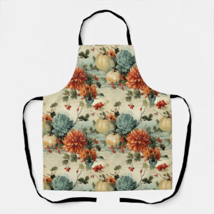 Floral Thanksgiving Vintage Pattern (1) Apron