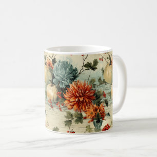 Floral Thanksgiving Vintage Pattern (1) Coffee Mug