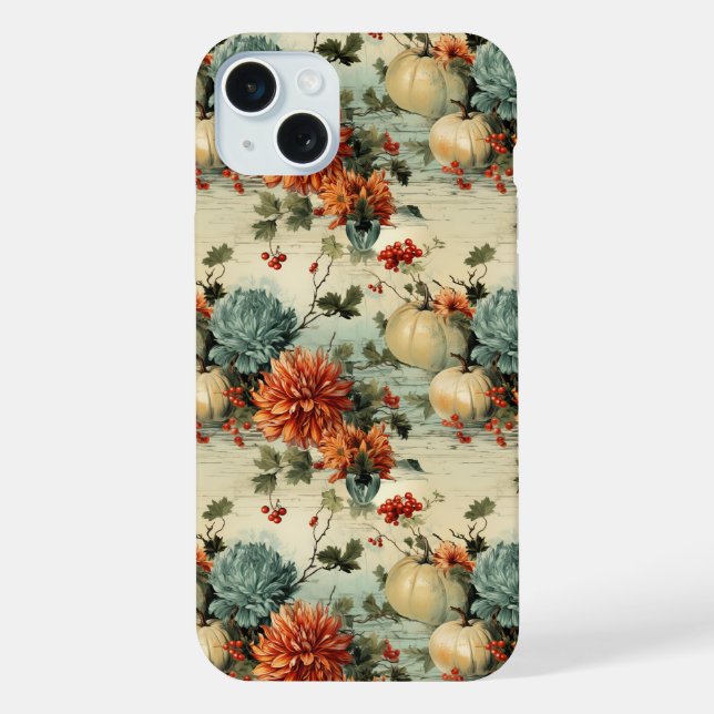 Floral Thanksgiving Vintage Pattern (1) iPhone Case (Back)