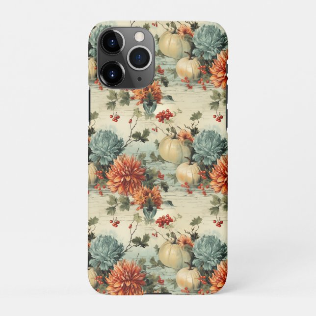 Floral Thanksgiving Vintage Pattern (1) iPhone Case (Back)