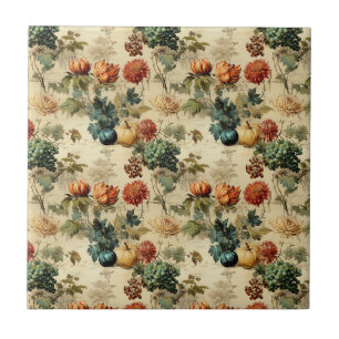 Floral Thanksgiving Vintage Pattern (2) Tile