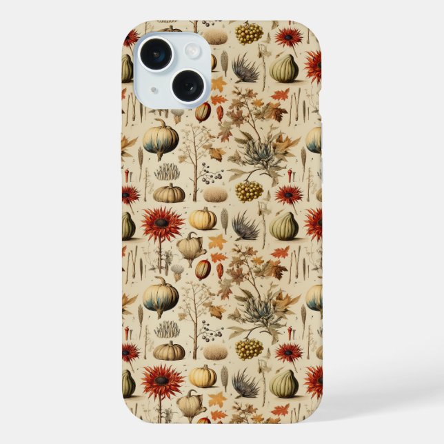 Floral Thanksgiving Vintage Pattern (3) iPhone Case (Back)