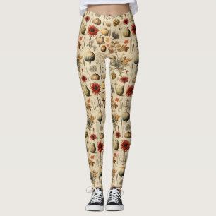 Floral Thanksgiving Vintage Pattern (3) Leggings
