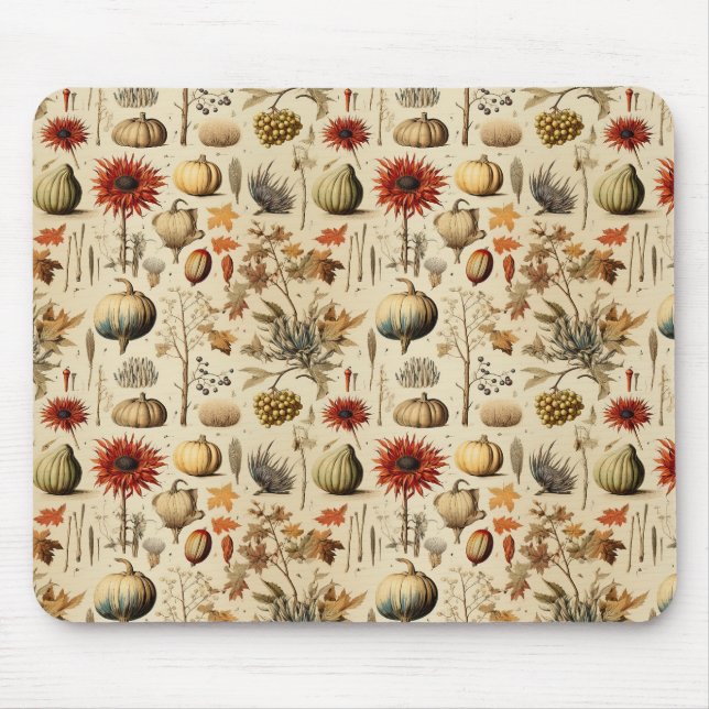 Floral Thanksgiving Vintage Pattern (3) Mouse Mat (Front)