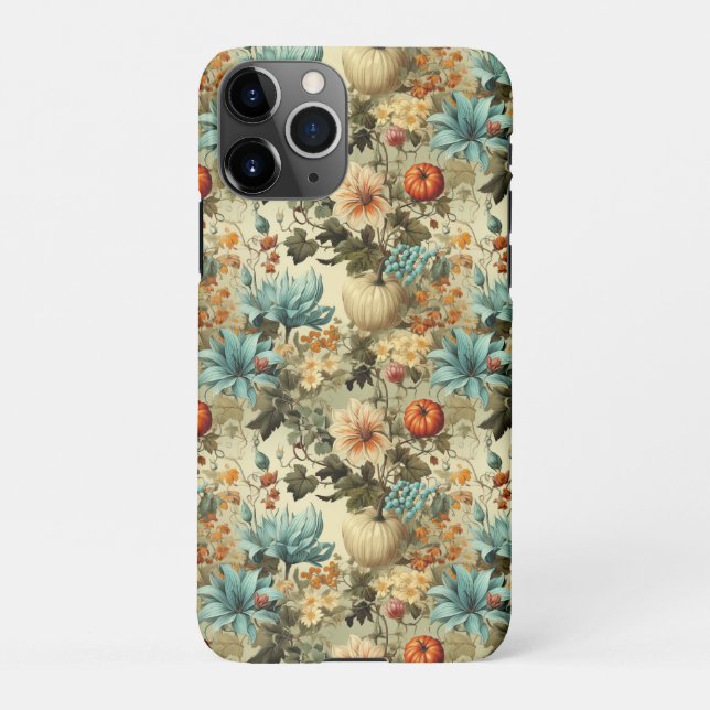 Floral Thanksgiving Vintage Pattern (5) iPhone Case (Back)