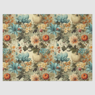 Floral Thanksgiving Vintage Pattern (5) Tissue Paper