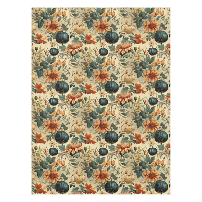 Floral Thanksgiving Vintage Pattern (6) Tablecloth (Front)