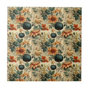 Floral Thanksgiving Vintage Pattern (6) Tile