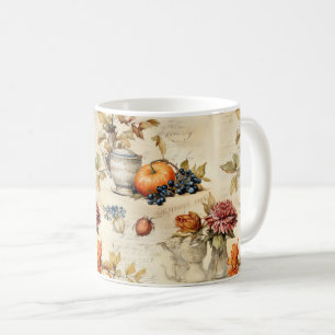 Floral Thanksgiving Vintage Pattern (7) Coffee Mug