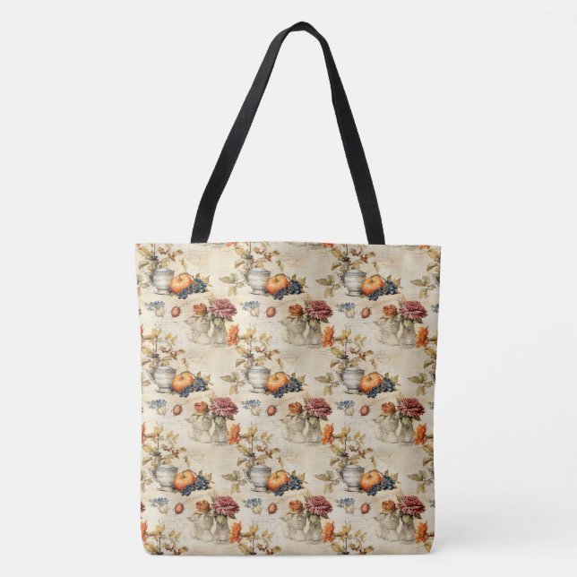 Floral Thanksgiving Vintage Pattern (7) Tote Bag (Front)