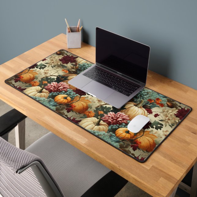Floral Thanksgiving Vintage Pattern (8) Desk Mat (Office 2)