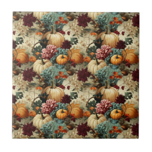 Floral Thanksgiving Vintage Pattern (8) Tile